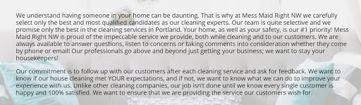 House Cleaning Service «Mess Maid Right NW», reviews and photos, 2820 SE Powell Blvd, Portland, OR 97202, USA