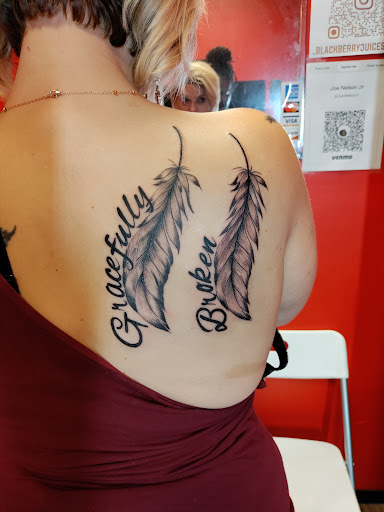 Explore ladies chest tattoo ideas, creative tattoo ideas in Mobile, available at Brothers Ink Tattoo Parlor