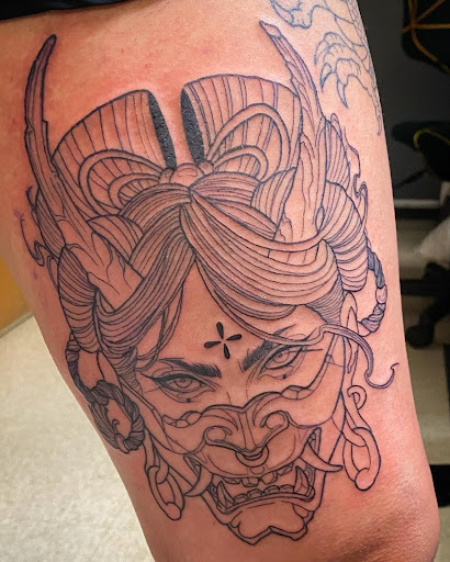 Explore mens shin tattoo ideas, creative tattoo ideas in Watertown, available at Anbu Tattoo