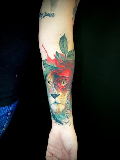 Explore popeye tattoo ideas, creative tattoo ideas in Mesa, available at Next Wave Tattoos and Piercings