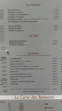 L'EDEN RESTAURANT BRASSERIE HOTEL SAINT VALERY EN CAUX à Saint-Valery-en-Caux menu