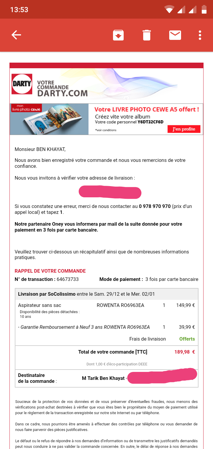 Photo n° 1 de l'avis de Tarik.e fait le 27/12/2018 à 13:02