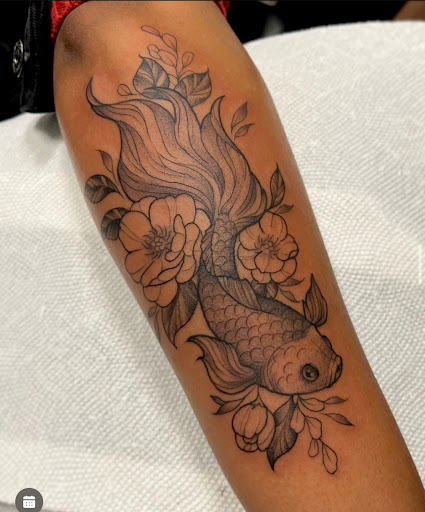 Explore pinup tattoo ideas, creative tattoo ideas in Middleboro, available at Take Heart Tattoo