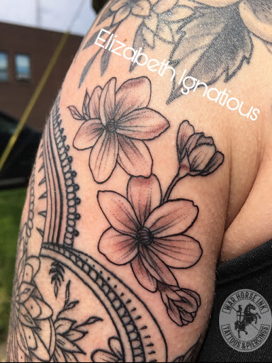 Explore peach tattoo ideas, creative tattoo ideas in Kent, available at War Horse Ink