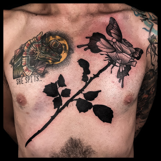 Explore raccoon tattoo ideas, creative tattoo ideas in North Hollywood, available at Charnel House Tattoo