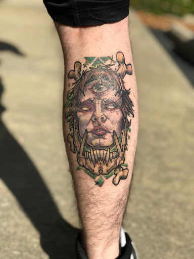 Explore neck sleeve tattoo ideas, creative tattoo ideas in Augusta, available at Mr. Tattoo