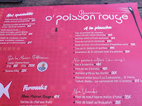 Le Poisson Rouge à Sévrier menu