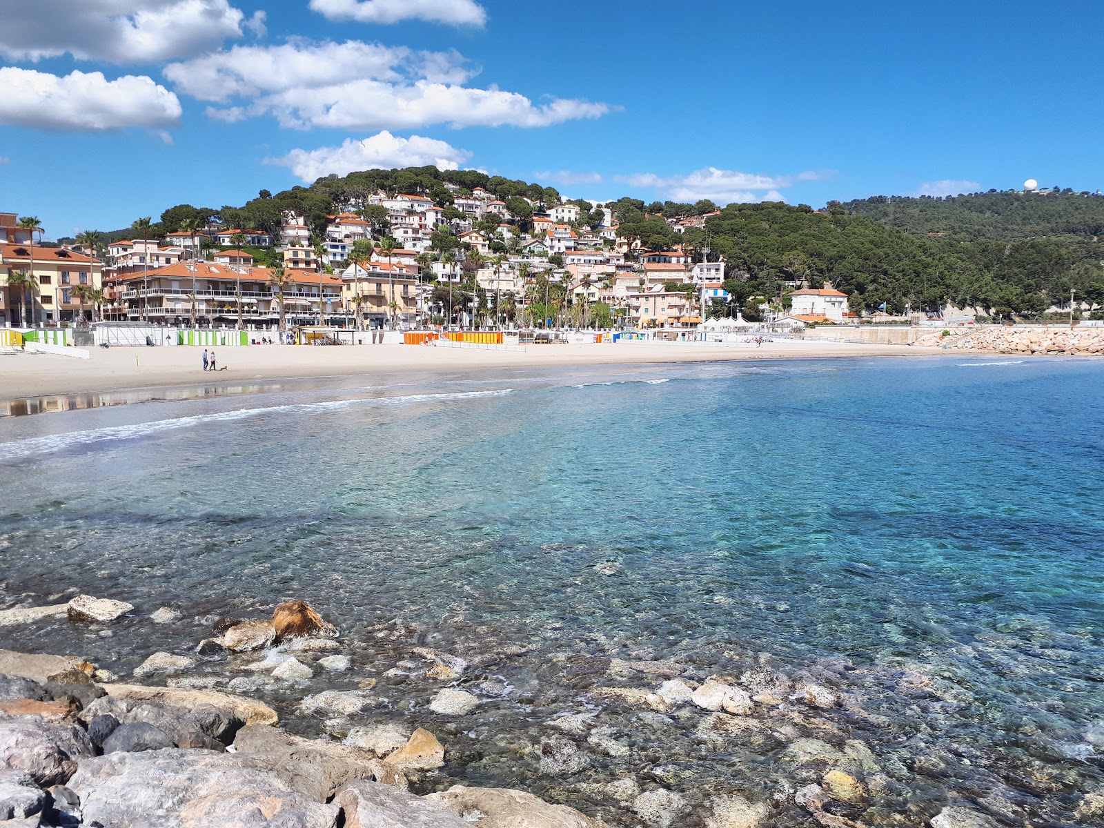 Photo of Andora beach with brown sand surface