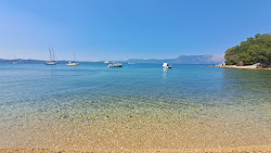 Foto von Tramoudana Beach of Vidos mit eine gerade küstenlinie