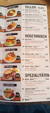 Nazar DÖNER à Frankfurt menu
