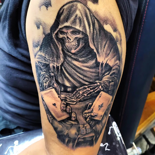 Explore mickey and minnie tattoo ideas, creative tattoo ideas in Saint Paul, available at Black Coffin Tattoo