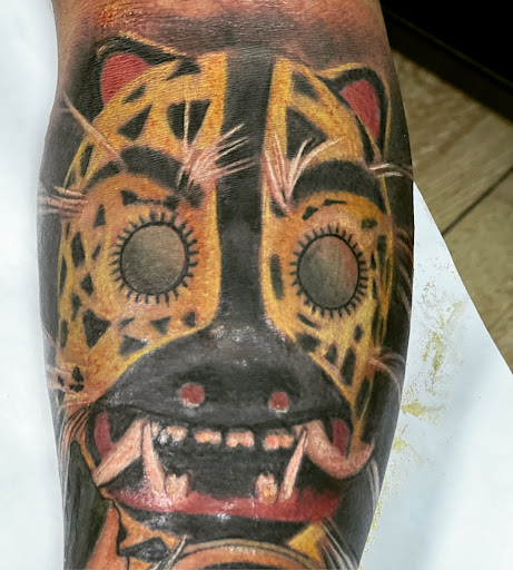 Explore love symbol tattoo ideas, creative tattoo ideas in Astoria, available at Xolotl Tattoo Gallery