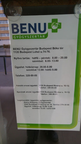 Hozzászólások és értékelések az BENU Gyógyszertár Budapest Béke tér-ról