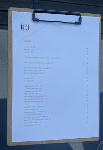 Menu / carte de Restaurant ICI à Nantes