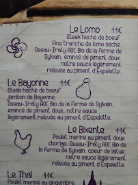 LE CAB Biarritz - Le comptoir à burger à Biarritz menu