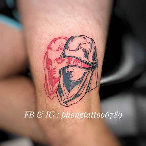 Explore rose thigh tattoo ideas, creative tattoo ideas in Carmel, available at Phong Tattoo