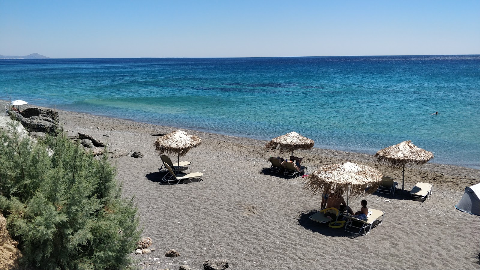 Foto av Agia Fotia beach och dess vackra landskap