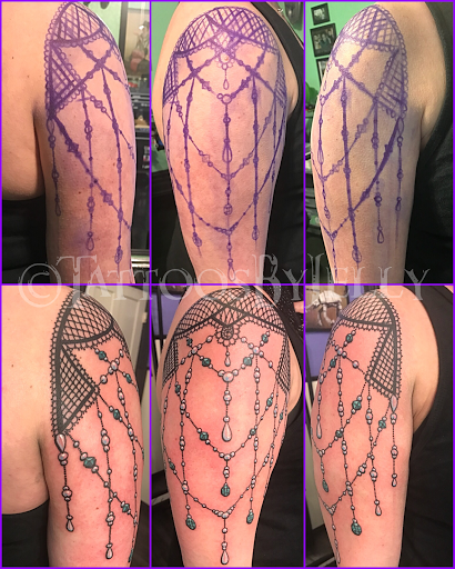 Find dino tattoo ideas for your next unique tattoo in San Angelo at Jellys Surly Skull, LLC