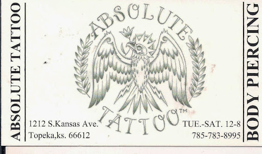 Tattoo Shop «Absolute Tattoo», reviews and photos, 1212 S Kansas Ave, Topeka, KS 66612, USA