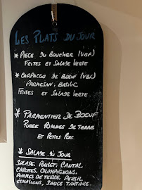 Restaurant français Le K à Poitiers (le menu)