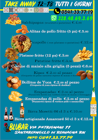 Menu / carte de Blu Bar à Santarcangelo di Romagna