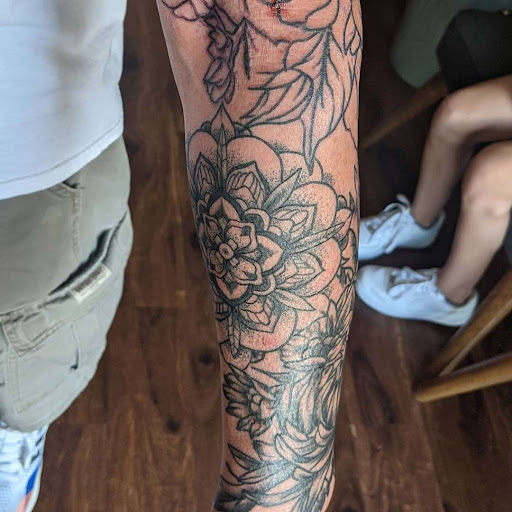 Explore memphis tattoo ideas, creative tattoo ideas in Lawrence, available at Standard Electric Tattooing