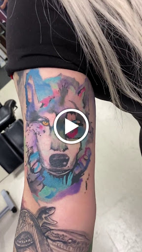 Explore dog outline tattoo ideas, creative tattoo ideas in San Diego, available at Wylde Sydes Tattoo & Body Piercing