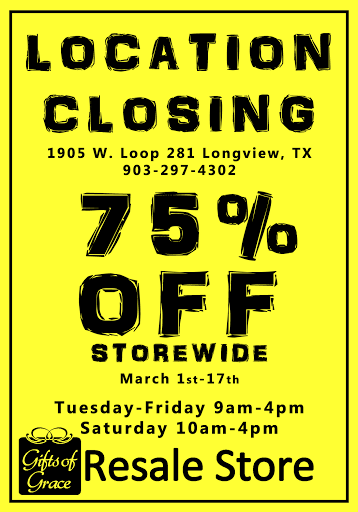 Thrift Store «Gifts of Grace Resale Store», reviews and photos, 2519 Judson Rd, Longview, TX 75605, USA