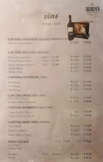 Menu / carte de Albin's à Tropea