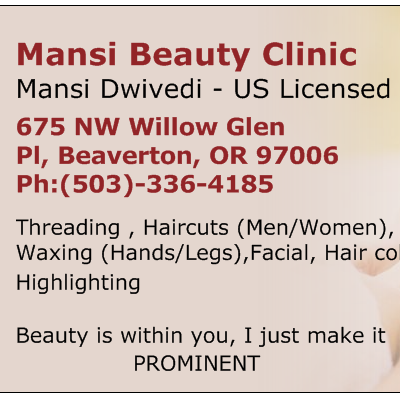 Beauty Salon «Mansi Indian beauty salon», reviews and photos, 675 NW Willow Glen Pl, Beaverton, OR 97006, USA