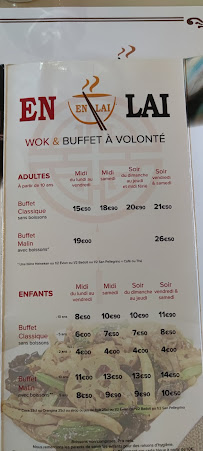 Enlai à Chambray-lès-Tours menu