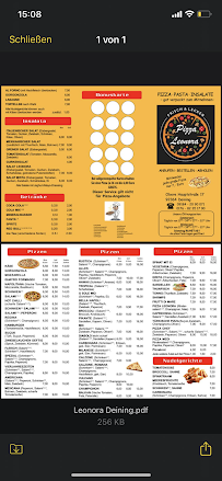 Pizzeria Pizzabox Leonora-DEINING à Deining (la carte)