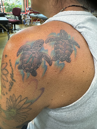 Explore hip tattoo cover up ideas, creative tattoo ideas in Kapolei, available at Sacred Art Tattoo and Coffee Bar - Kapolei