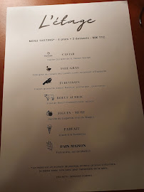 Restaurant français 👨‍🍳 L'Étage - cuisine raffinée - Lyon 1 à Lyon - menu / carte