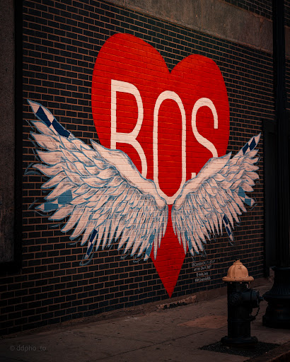 Boston Heart and Wings Mural, 65 Causeway St, Boston, MA 02114