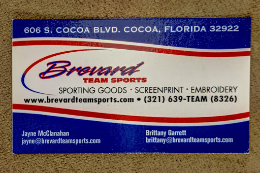 Embroidery Shop «Brevard Team Sports», reviews and photos, 606 S Cocoa Blvd, Cocoa, FL 32922, USA