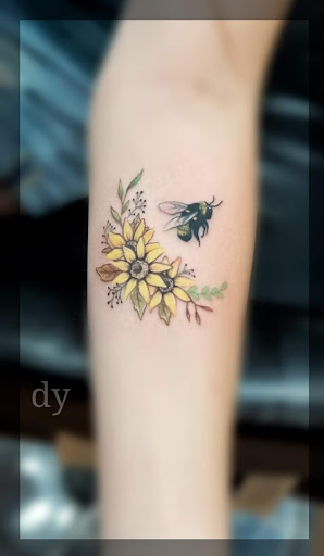 Explore grumpy bear tattoo ideas, creative tattoo ideas in Benton, available at Spectrum Tattoo