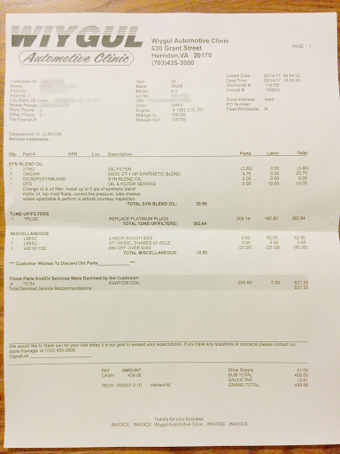 Tire Shop «Wiygul Automotive Clinic of Herndon, VA», reviews and photos, 630 Grant St, Herndon, VA 20170, USA