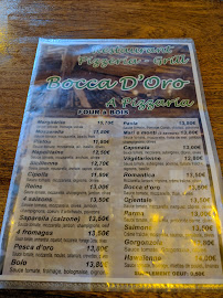 Pizzeria Bocca d'Oro à Porto-Vecchio carte