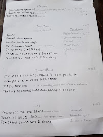Menu du Antica Osteria di Montecarelli à Montecarelli