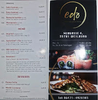 Restaurant japonais Edo à Weilburg (le menu)