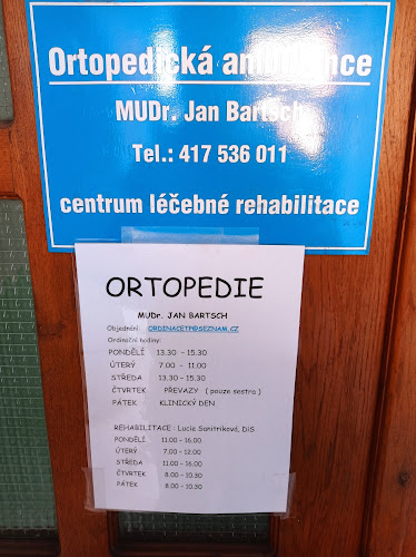Recenze na Ortopedie-rehabilitace Bartsch Jan MUDr. v Teplice - Fyzioterapeut
