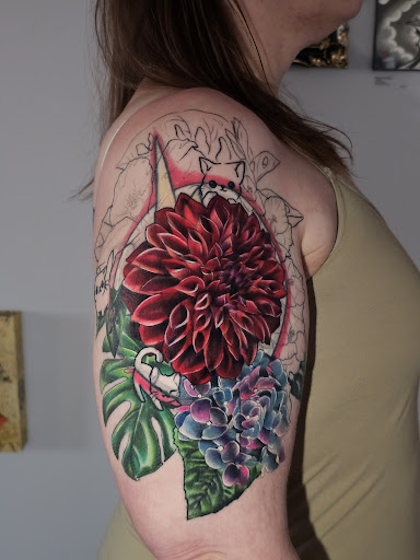 Explore grave tattoo ideas, creative tattoo ideas in Kansas City, available at Golden Stag Tattoo and Gallery