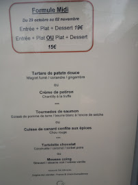 Restaurant La Garenne à Saverne carte