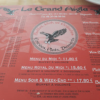Le Grand Aigle à Le Val-Saint-Père menu