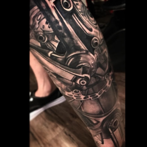 Explore tattoo flag ideas, creative tattoo ideas in Murrieta, available at CON INK TATTOOS LLC