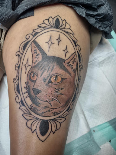 Explore patriotic sleeve tattoo ideas, creative tattoo ideas in Goose Creek, available at Red Kirin Tattoo