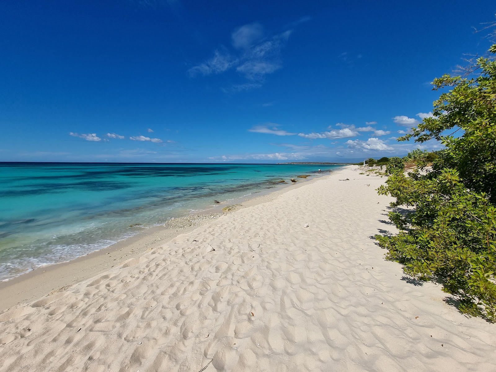 Foto de La Cueva beach com areia bege fina superfície