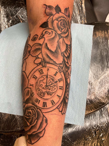 Explore prayer hands tattoo ideas, creative tattoo ideas in Mckinney, available at Borrowed Time Fine Art Gallery Tattoo Shop