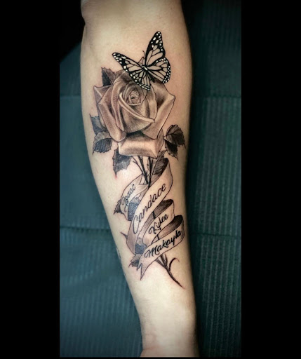 Explore tattoo ideas leg, creative tattoo ideas in Huntington, available at 218 Art Studio LLC